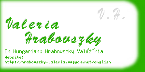 valeria hrabovszky business card